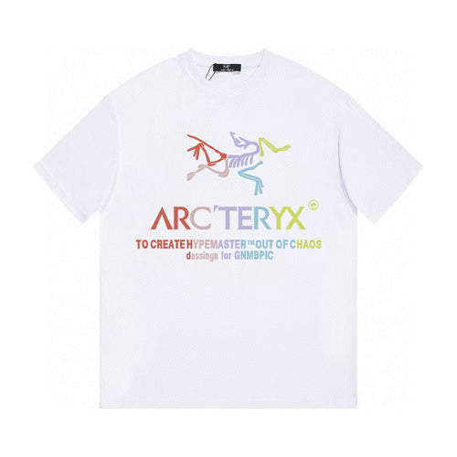 Arc'teryx Multicolor Fossil‑Bird Graphic Letter Print Short‑Sleeve T‑Shirt