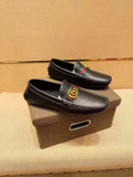 Gucci Black Red and Green Stripe Loafers
